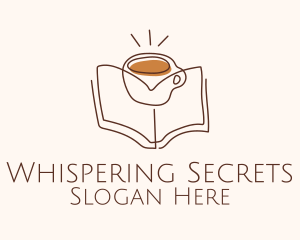 Coffee Library Book logo design