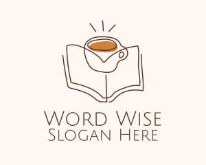 Book - Coffee Library Book logo design