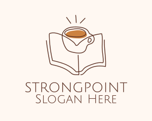 Academic - Coffee Library Book logo design