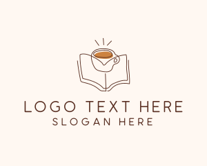 Study - Coffee Library Book logo design