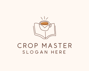 Coffee Library Book logo design