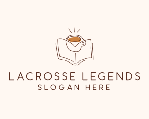 Coffee Library Book logo design