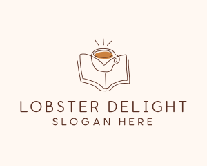 Coffee Library Book logo design