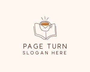 Book - Coffee Library Book logo design