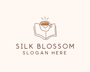 Coffee Library Book logo design