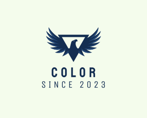 Pilot School - Modern Triangular Eagle logo design
