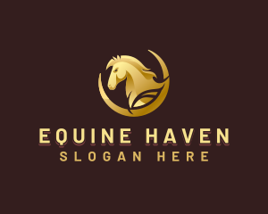 Elegant Horse Stallion logo design