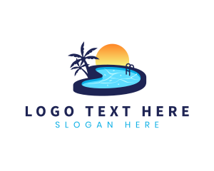 Pool - Swimming Pool Getaway logo design