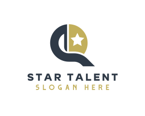 Talent - Star Entertainment Letter Q logo design