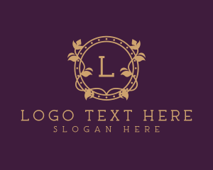 Floral - Ornamental Wreath Hotel logo design