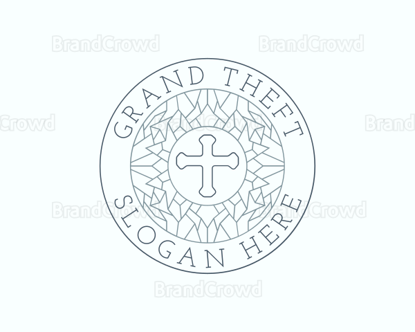 Christian Worship Cross Logo