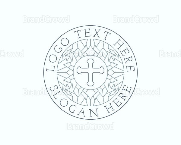 Christian Worship Cross Logo