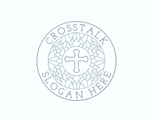 Christian Worship Cross Logo