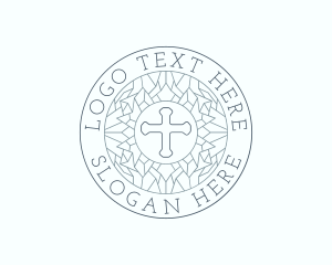 Religion - Christian Worship Cross logo design