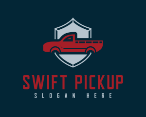 Pickup - Pickup Truck Shield logo design