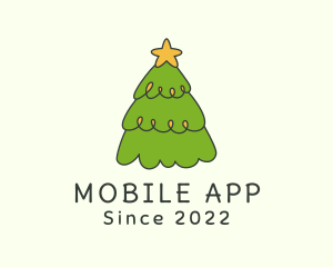 Christmas Tree - Star Christmas Tree logo design