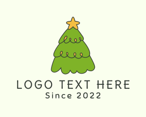 Christmas Tree - Star Christmas Tree logo design