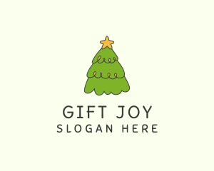 Star Christmas Holiday logo design