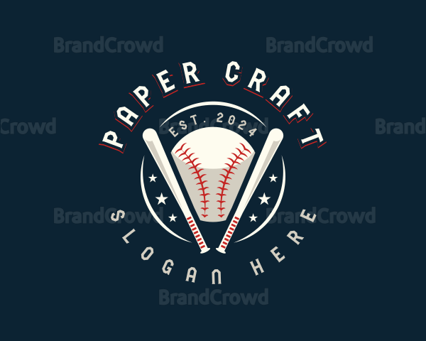 Baseball Sports League Logo