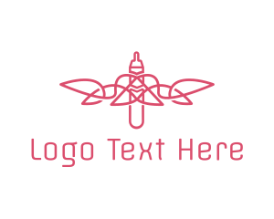 Smoker - Pink Vape Line Art logo design