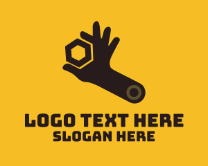 Hardware - Mechanic Hand Wrench logo design