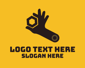 Fixer - Mechanic Hand Wrench logo design