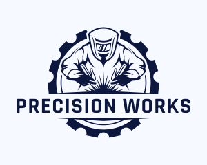 Welding Machinist Gear logo design