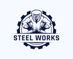 Welding Machinist Gear logo design