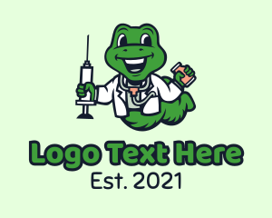 Gecko - Snake Vaccine Doctor logo design