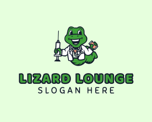 Lizard - Snake Vaccine Doctor logo design