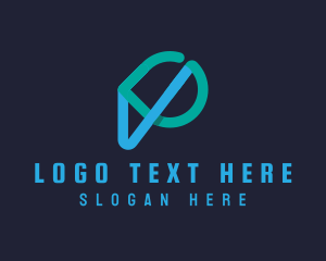Digital Marketing - Modern Tech Letter P logo design