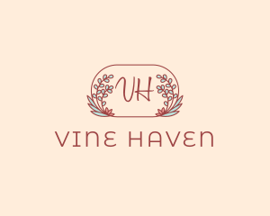 Vineyard Leaves Feminine Cosmetics logo design