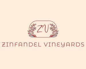 Vineyard Leaves Feminine Cosmetics logo design