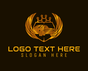 Car Dealer - Gold Luxury Car logo design
