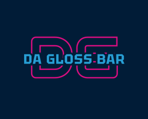 Techno Neon Bar logo design