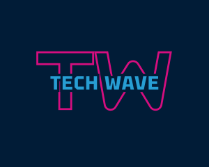 Techno - Techno Neon Bar logo design