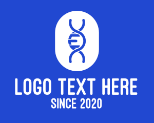 Genetics - Blue DNA Strand logo design