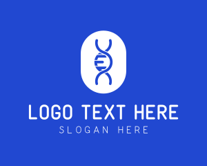 Scientific - Blue DNA Strand logo design