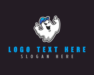 Middle Finger - Bully Ghost Profanity logo design