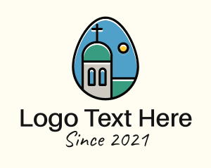Eucharist - Catholic Church Egg logo design