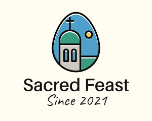 Eucharist - Catholic Church Egg logo design