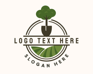 Gardening - Tree Shovel Gardening Ladnscape logo design