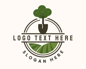 Tree - Tree Shovel Gardening Ladnscape logo design
