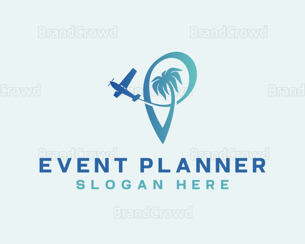 Travel Plane Destination Tour Logo