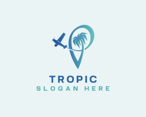 Travel Plane Destination Tour logo design