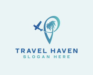 Travel Plane Destination Tour logo design