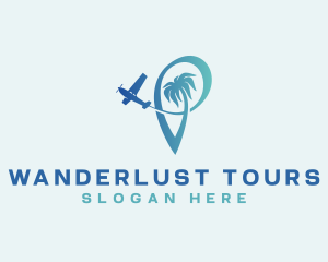 Travel Plane Destination Tour logo design