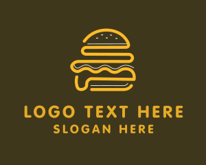 Cheeseburger - Abstract Burger Bun logo design