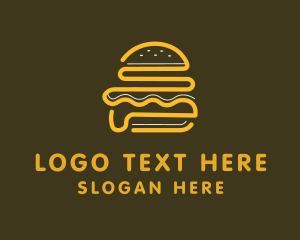 Burger Patty - Abstract Burger Bun logo design