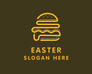 Hamburger - Abstract Burger Bun logo design